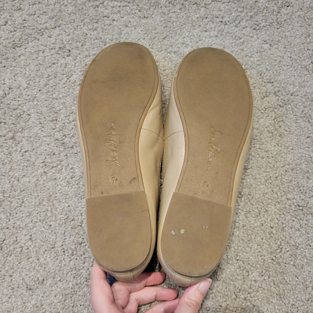 Sam Edelman Finnegan Leather Scalloped Edge Ballet Flats